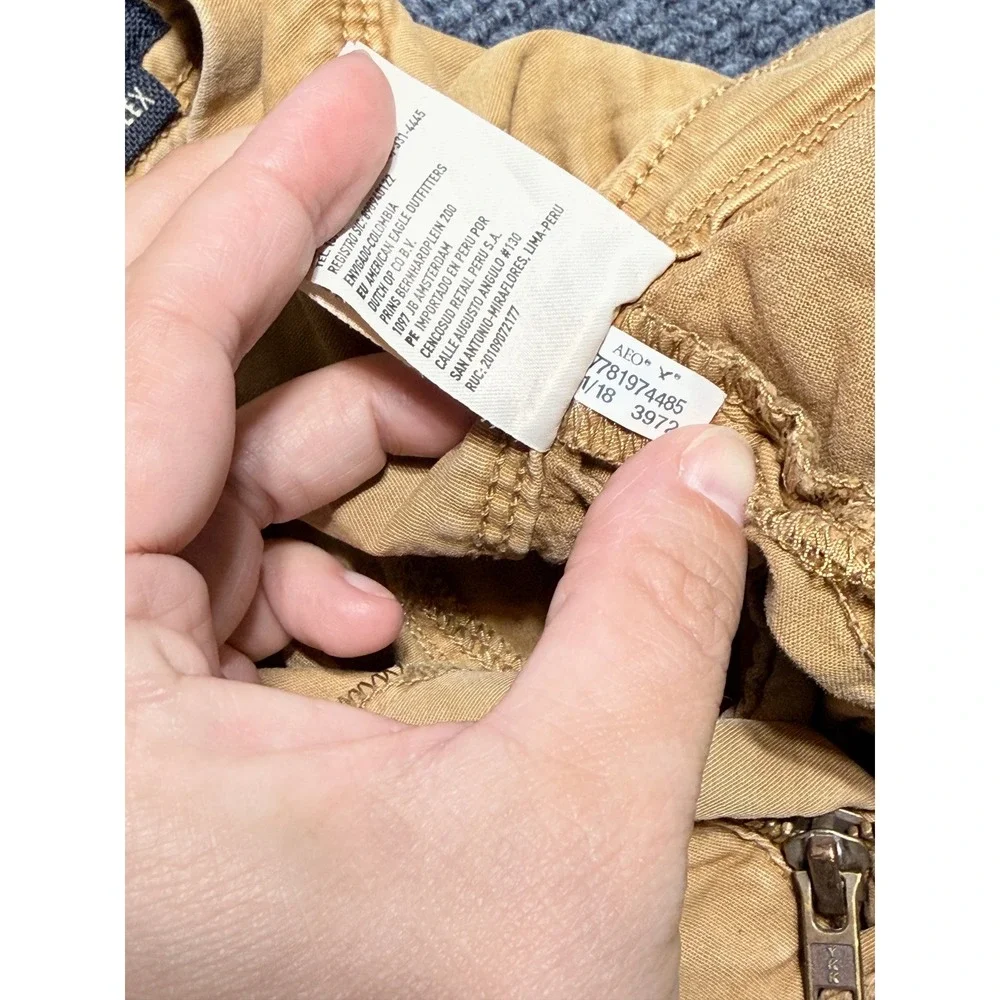 American Eagle Slim Straight Pants Mens‎ 28x30 Tan Excellent Ne(x)t Level Flex